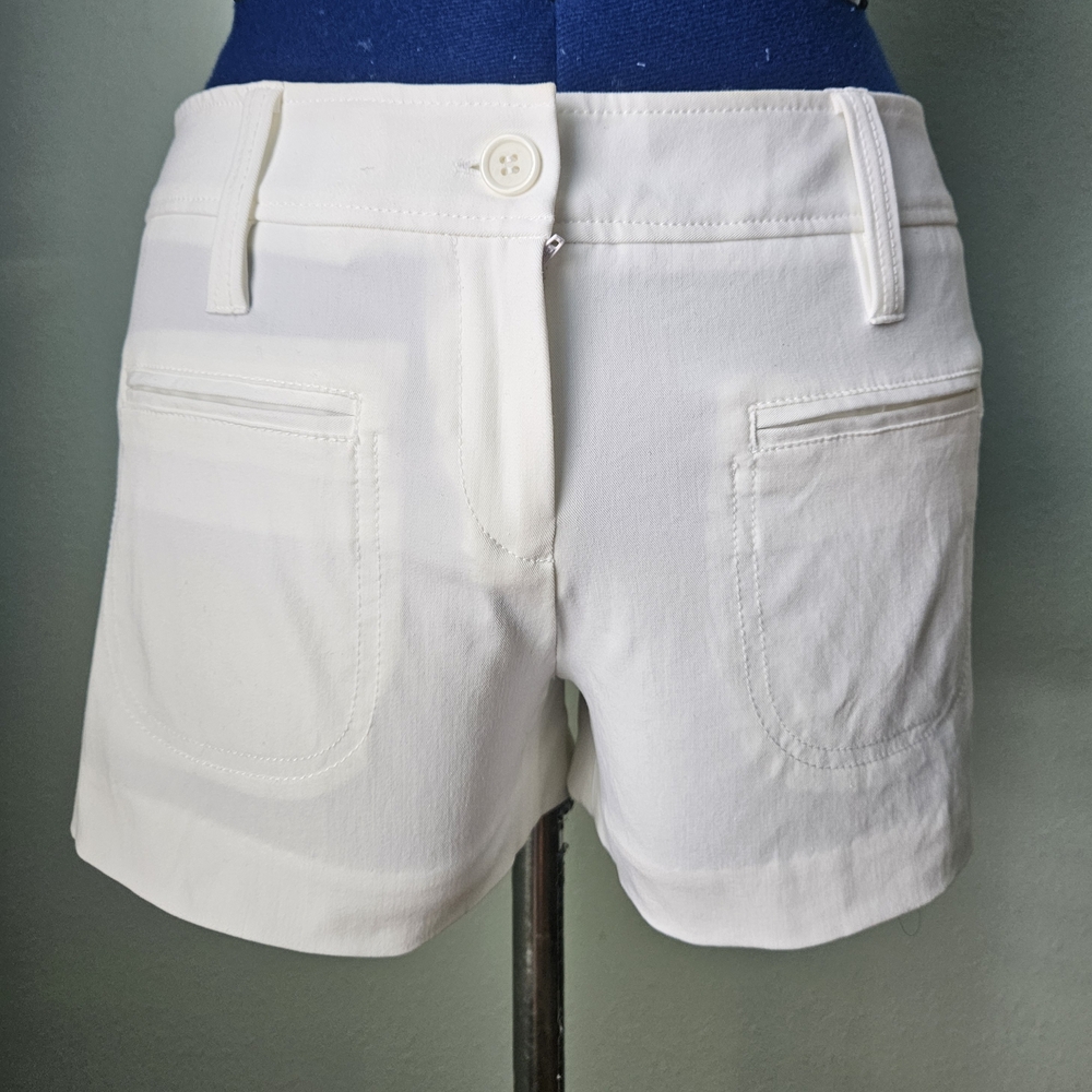 Express Stretch 5/6 White Shorts